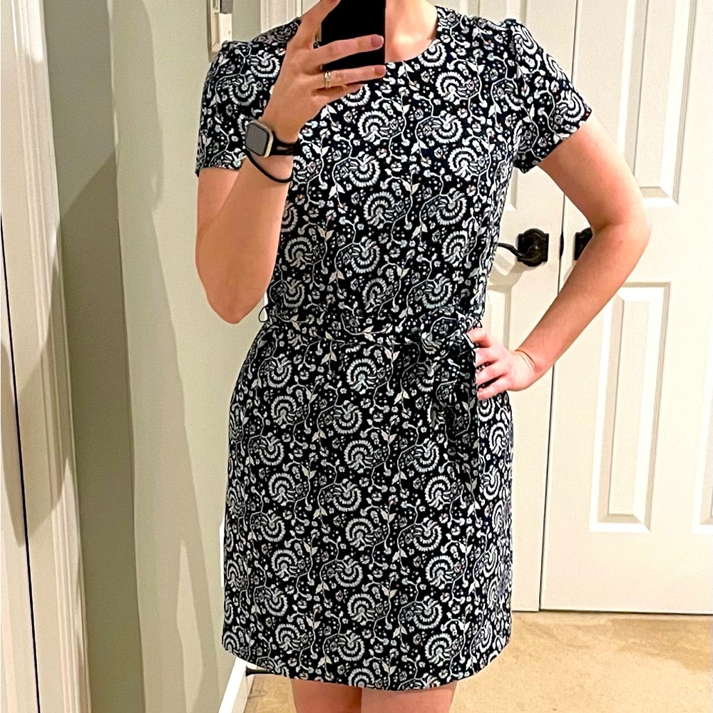 J Crew Short Sleeve Pattern Dress